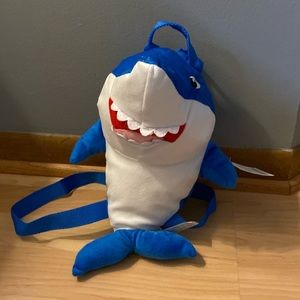 BRAND NEW PLUSH SHARK WITH SMALL ZIPPER IN THE BACK! NWT. SMOKE FREE HOME!